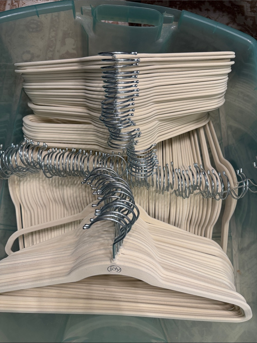 125 Joy Mangano Antimicrobial Velvet Hangers with Silver Hooks